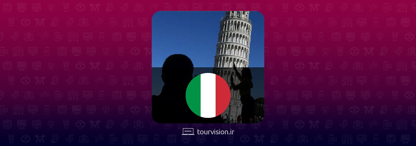 تور مجازی برج پیزا 360 درجه تورویژن برج کج پیزا ایتالیا